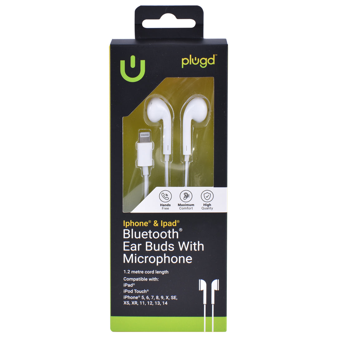 1.2M Lightning Bluetooth Ear Buds with Microphone for iPhone and iPad-1