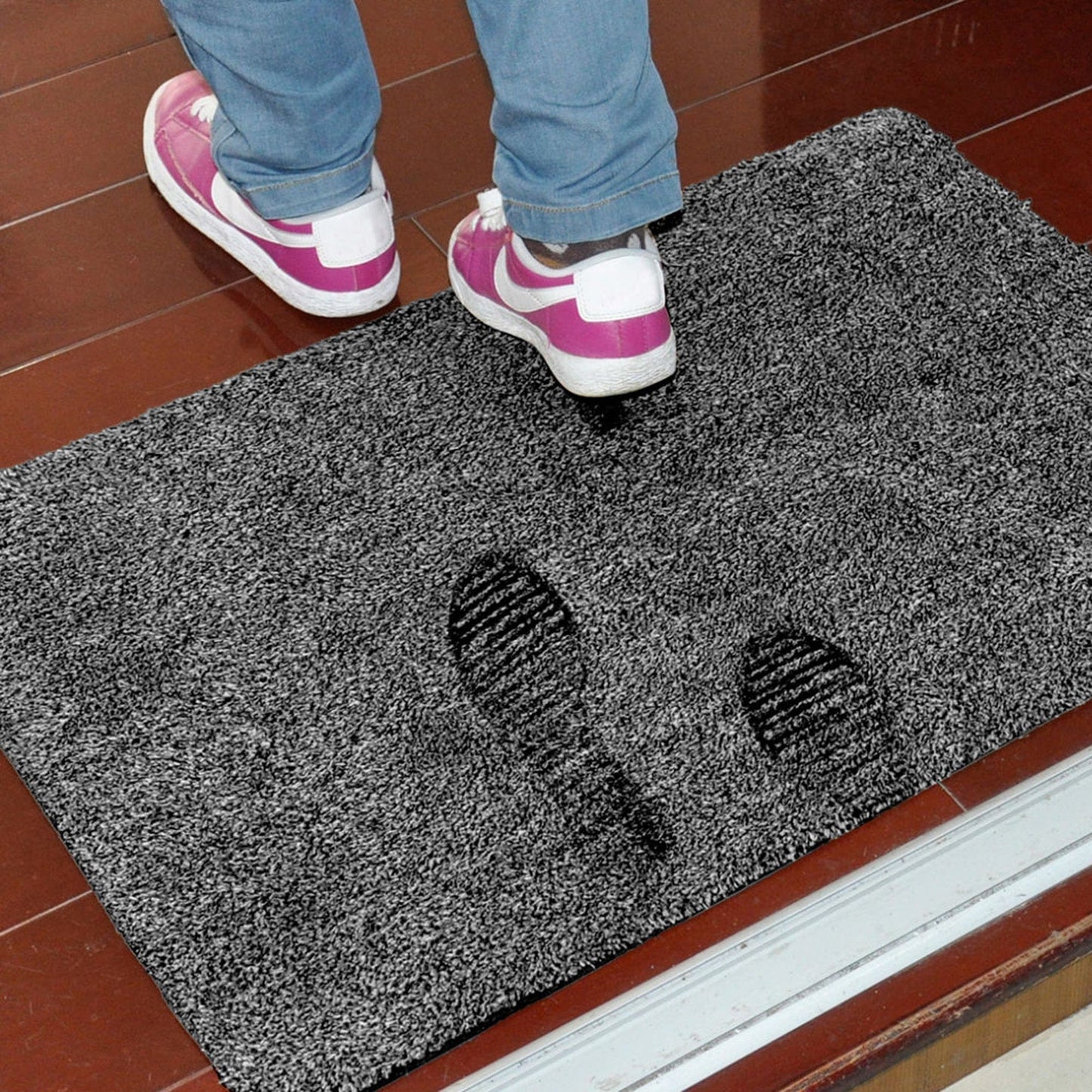 Super Absorbent Microfibre Doormat Non Slip Heavy Duty Dirt/Mud Rug Floor Carpet-1