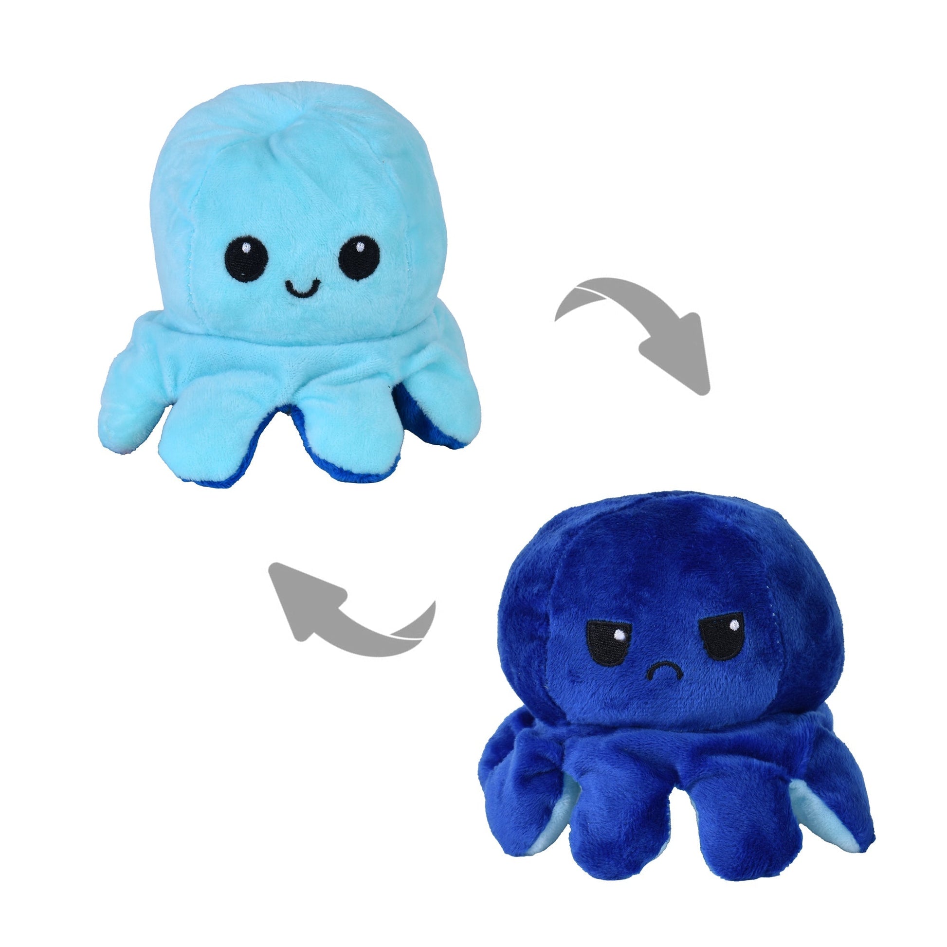 2 pk Flippy Mood Changing Reversible Octopus Plush Toy Assorted Color-4