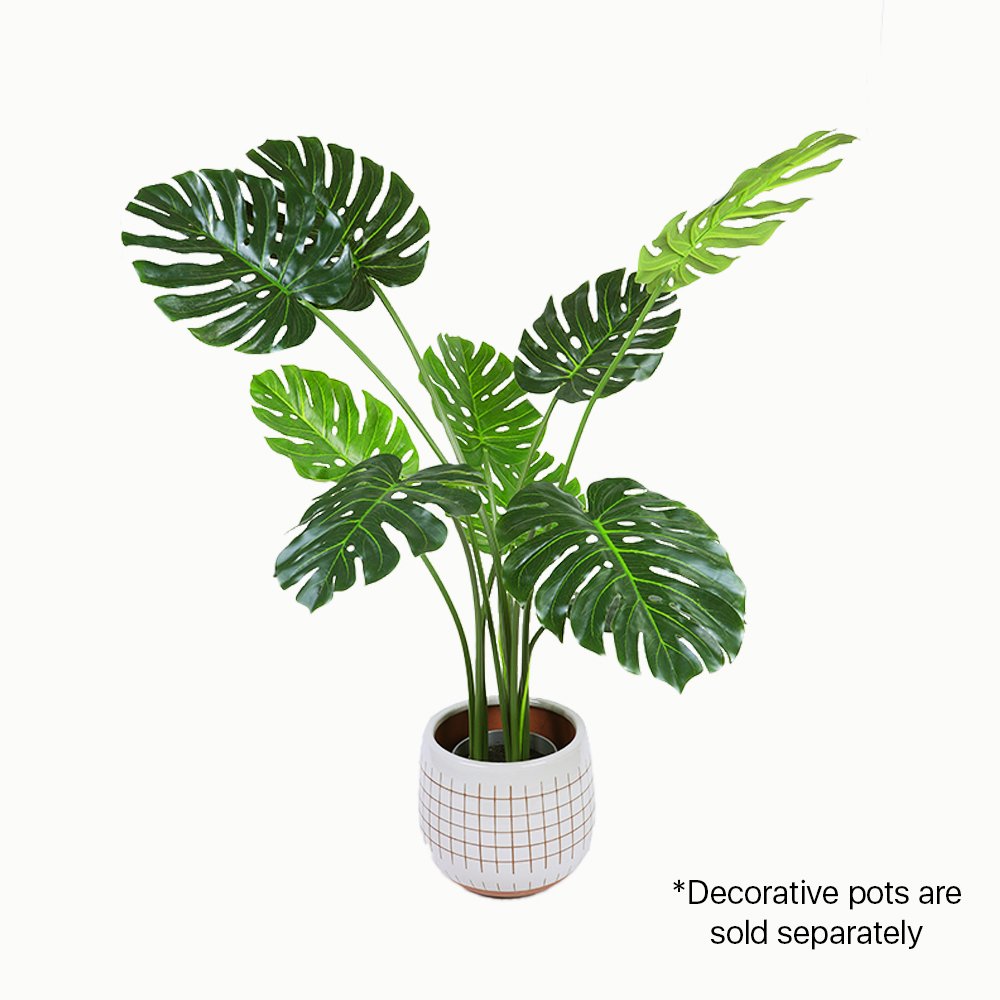 120cm Faux Artificial Home Decor Potted Monstera Plant-2