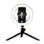 LED Studio Ring Light with Stand and Phone Holder 20cm-0