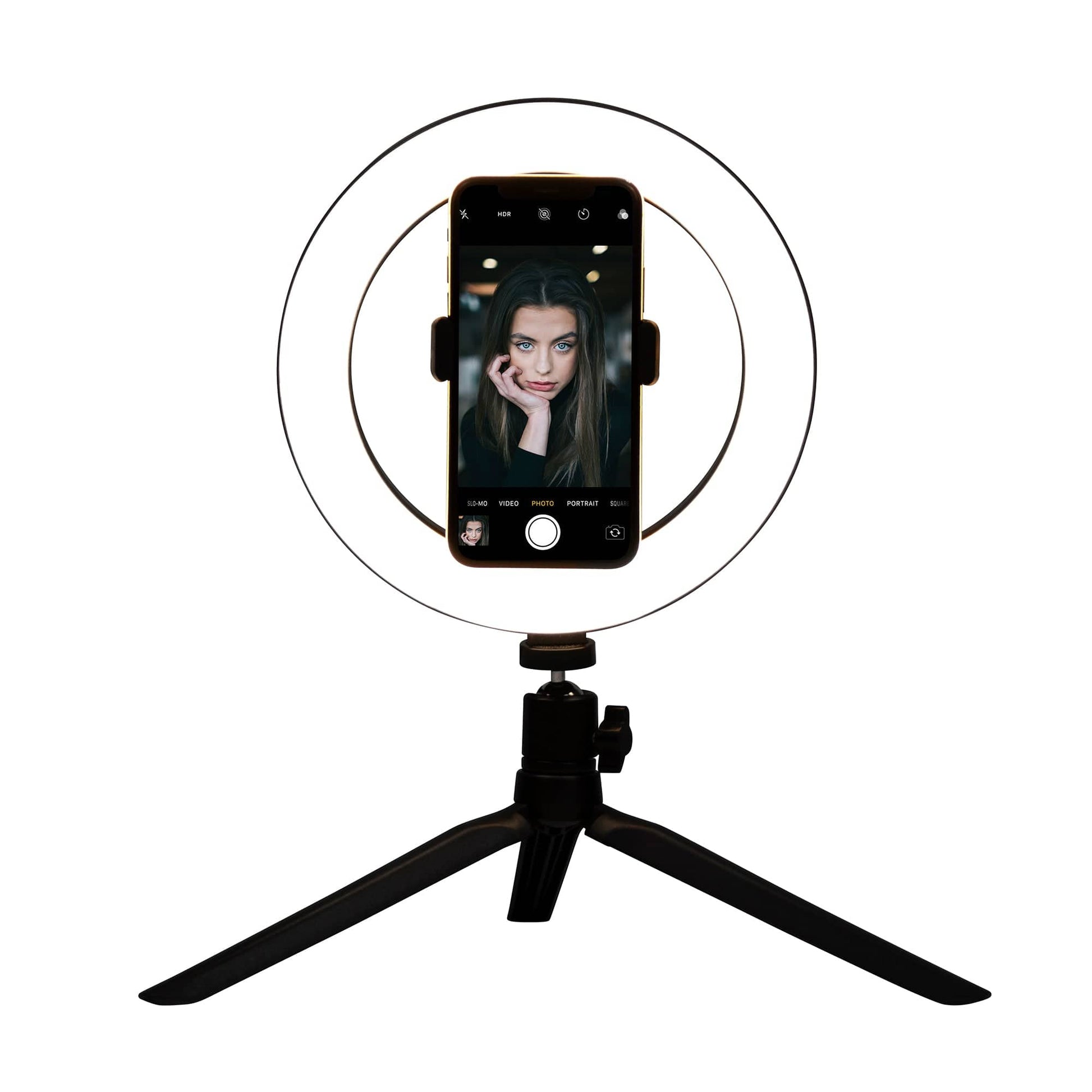 LED Studio Ring Light with Stand and Phone Holder 20cm-0