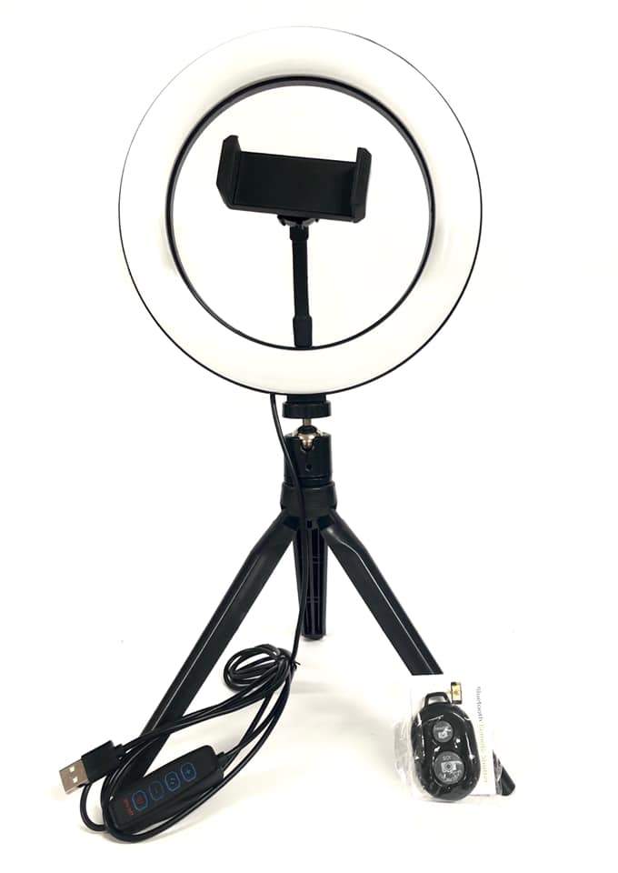 LED Studio Ring Light with Stand and Phone Holder 20cm-2