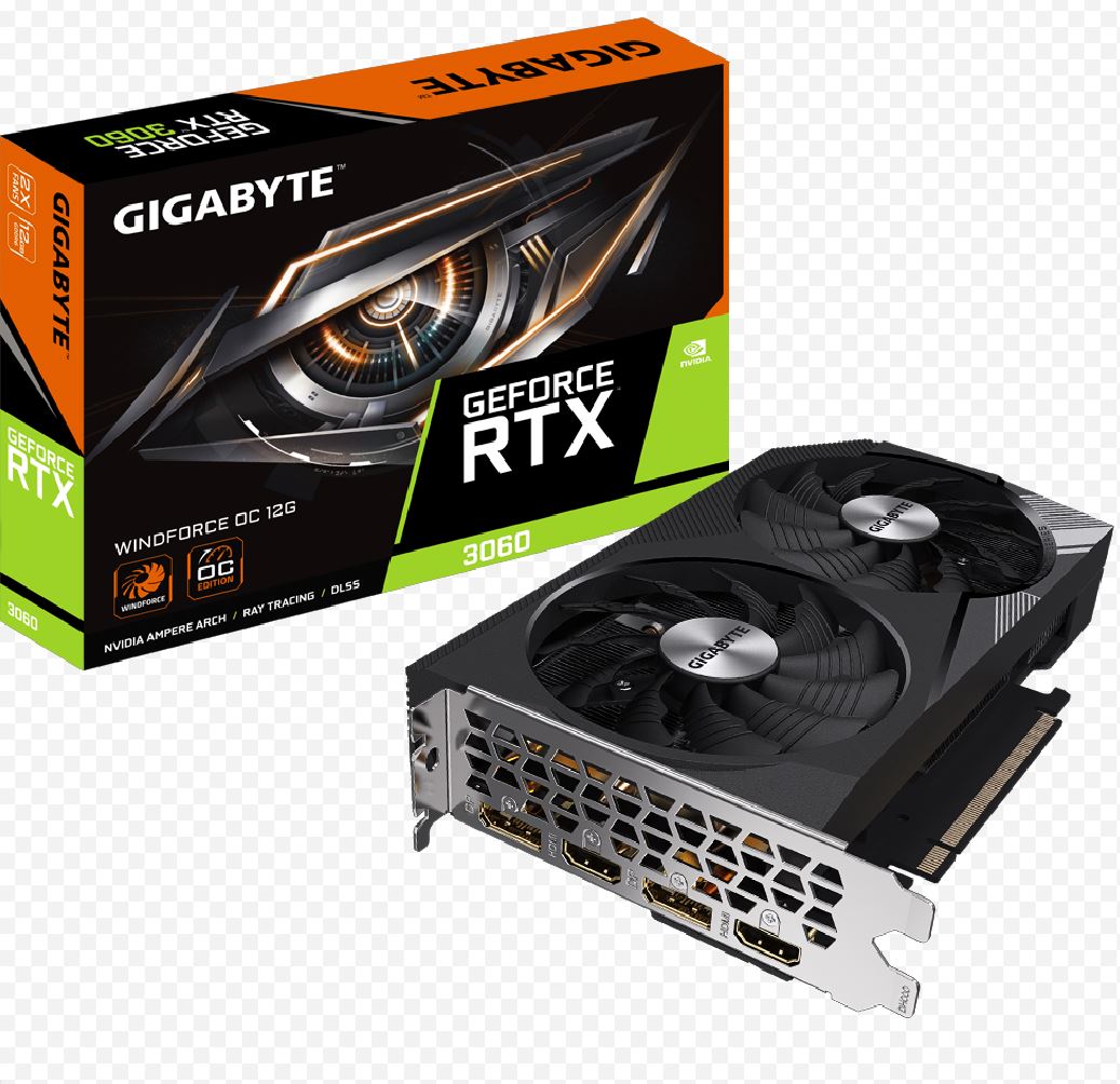 Gigabyte GeForce RTX™ 3060 WINDFORCE OC 12G 1.0 GDDR6 Video Card, 1792 MHz PCI-E 4.0, 1x HDMI 2.1 *2 (rev. 2.0)-0