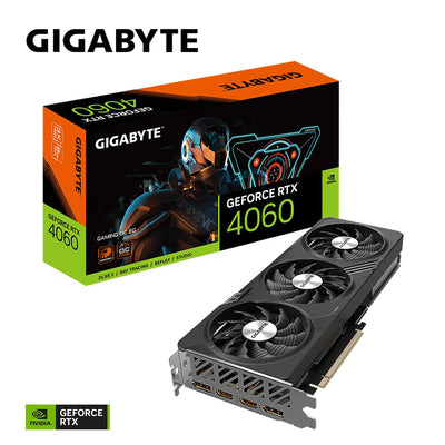 Gigabyte nVidia GeForce RTX 4060 EAGLE OC-8GD 1.0 GDDR6 Video Card, PCI-E 4.0, TBD Core Clock, 2x DP 1.4a, 2x HDMI 2.1a-0