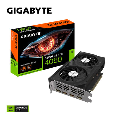 Gigabyte nVidia GeForce RTX 4060 WF2 OC-8GD 1.0 GDDR6 Video Card, PCI-E 4.0, TBD Core Clock, 2x DP 1.4a, 2x HDMI 2.1a-0