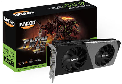 INNO3D nVidia GeForce RTX 4070 Ti Super Twin X2 16GB GDDR6X, 2610MHz Boost Clock, RAM 21Gbps, 3xDP, 1xHDMI,  250x118x42mm-0