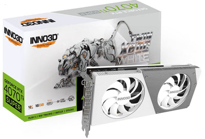 INNO3D nVidia GeForce RTX 4070 Ti Super Twin X2 OC WHITE 16GB GDDR6X, 2640MHz Boost Clock, RAM 21Gbps, 3xDP, 1xHDMI,  250x118x42mm-0