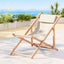 Gardeon Outdoor Deck Chair Wooden Sun Lounge Folding Beach Patio Furniture Beige-7