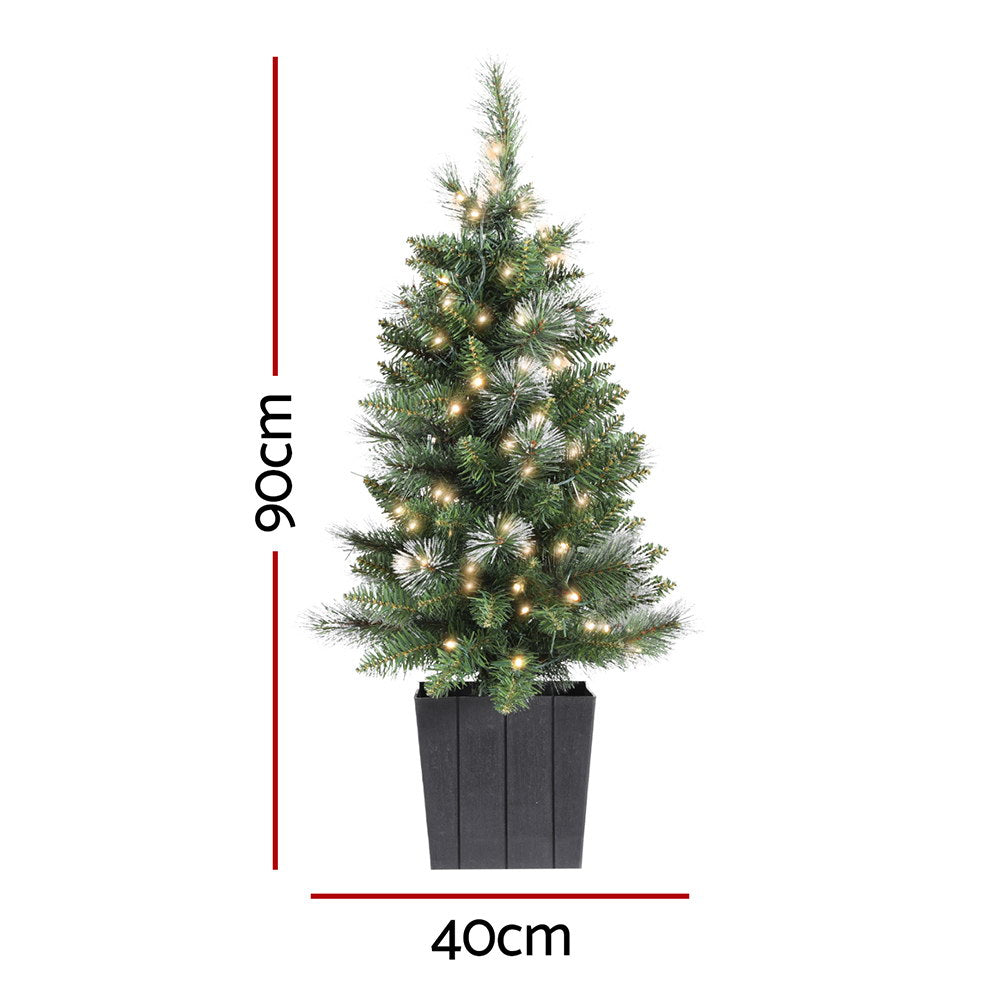 Jingle Jollys Christmas Tree 90cm Potted Xmas Tree Party Decorations-1