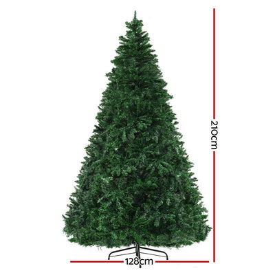 Jingle Jollys Christmas Tree 2.1m Xmas Tree Decoration 8 Light Mode Multi Colour-1