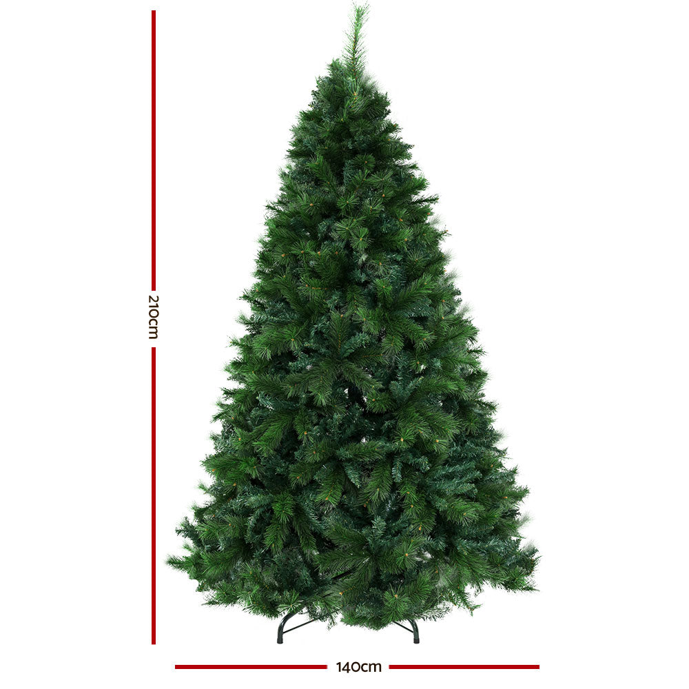 Jingle Jollys Christmas Tree 2.1M Xmas Tree Decorations Pine Needles 1584 Tips-1