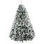 Jingle Jollys Christmas Tree 2.4M Xmas Tree Decorations Snow Flocked 1500 Tips-0