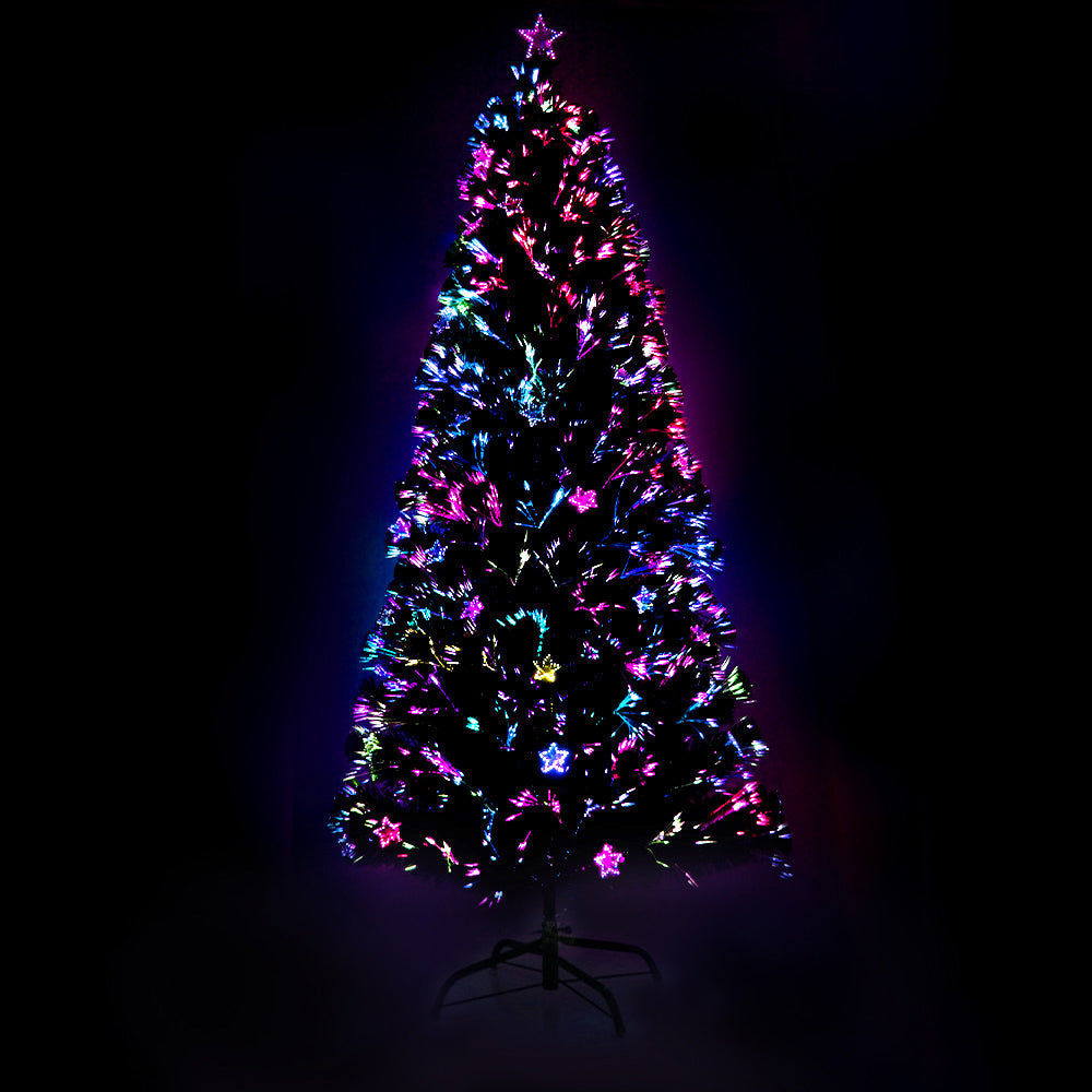 Jingle Jollys 1.8m Christmas Tree Optic Fibre LED Xmas tree Multi Colour-0