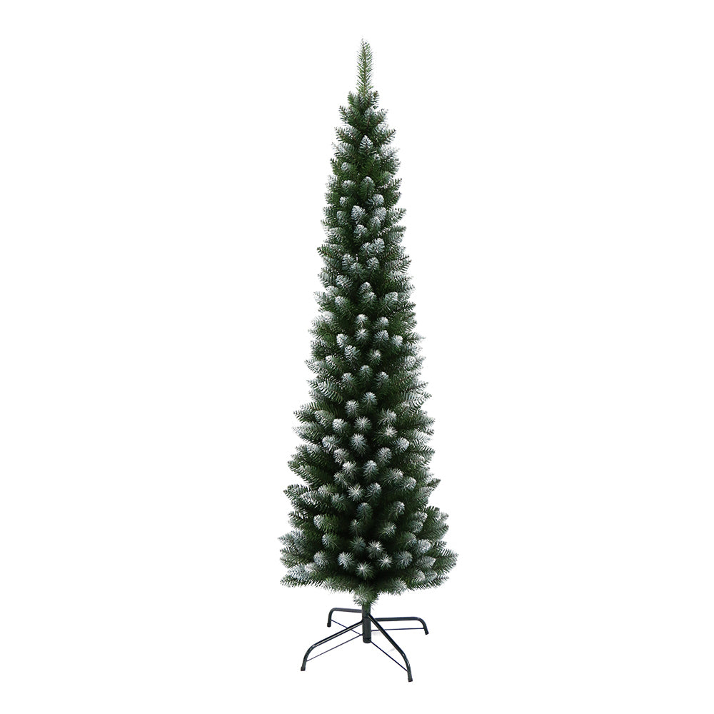 Jingle Jollys Christmas Tree 1.8m Xmas Tree Decorations Snowy 300 Tips-0