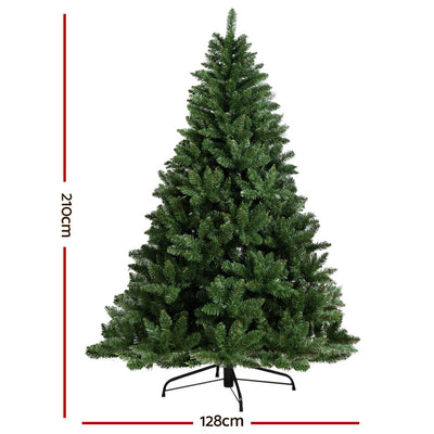 Jingle Jollys Christmas Tree 2.1m Green Xmas Tree Decorations 905 Tips-1