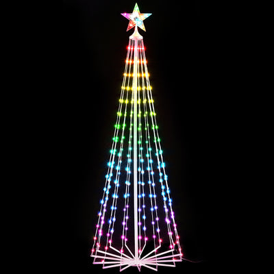 Jingle Jollys Christmas Tree 1.8m 265 RGB LED Fairy Lights Xmas Trees Decoration-0