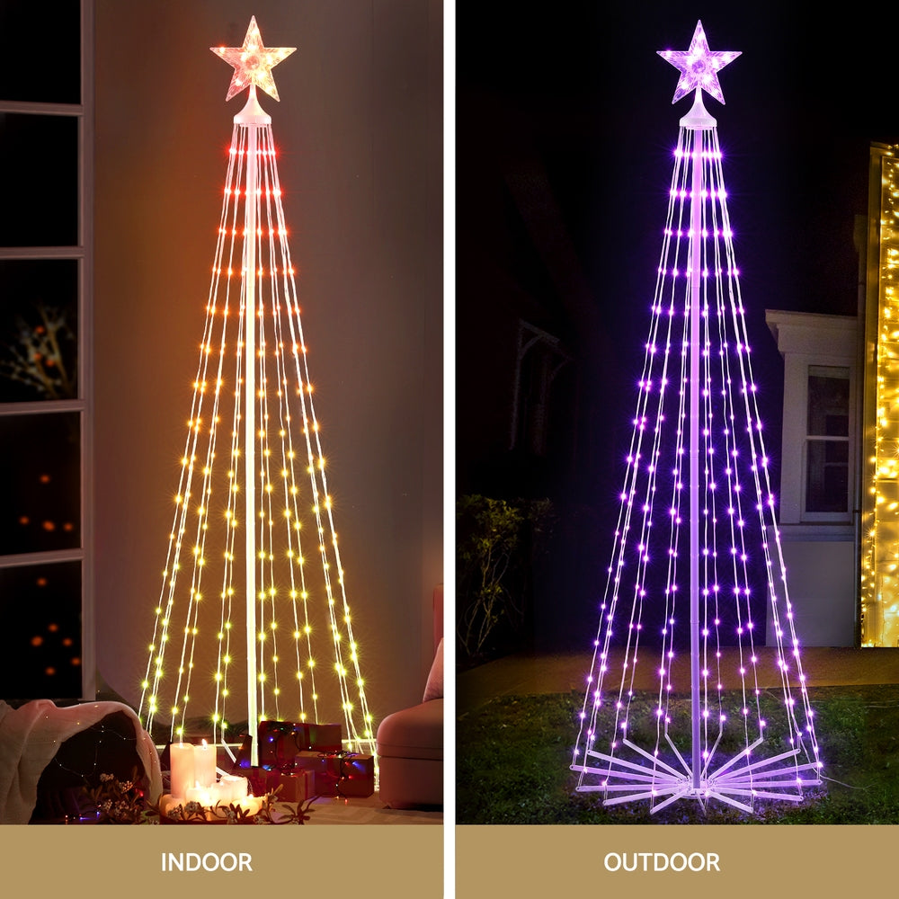 Jingle Jollys Christmas Tree 1.8m 265 RGB LED Fairy Lights Xmas Trees Decoration-4