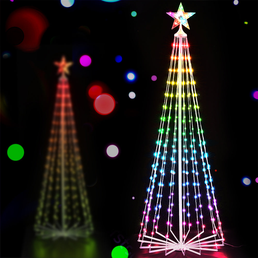 Jingle Jollys Christmas Tree 1.8m 265 RGB LED Fairy Lights Xmas Trees Decoration-6