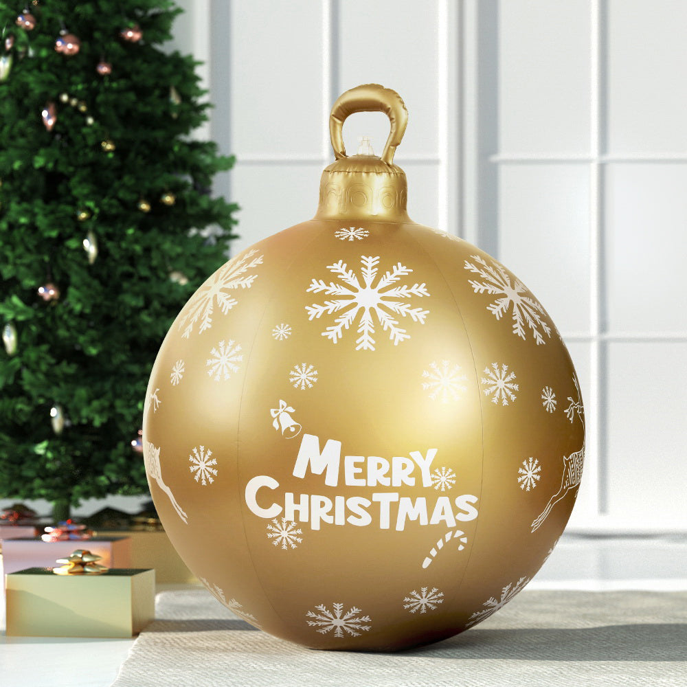 Jingle Jollys Christmas Inflatable Ball Bauble 60cm Outdoor Decoration Gold-7