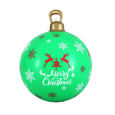 Jingle Jollys Christmas Inflatable Ball Bauble 60cm Outdoor Decoration Green-0