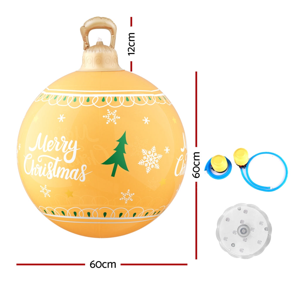 Jingle Jollys Christmas Inflatable Ball 60cm Led Illuminated Xmas Decoration-1