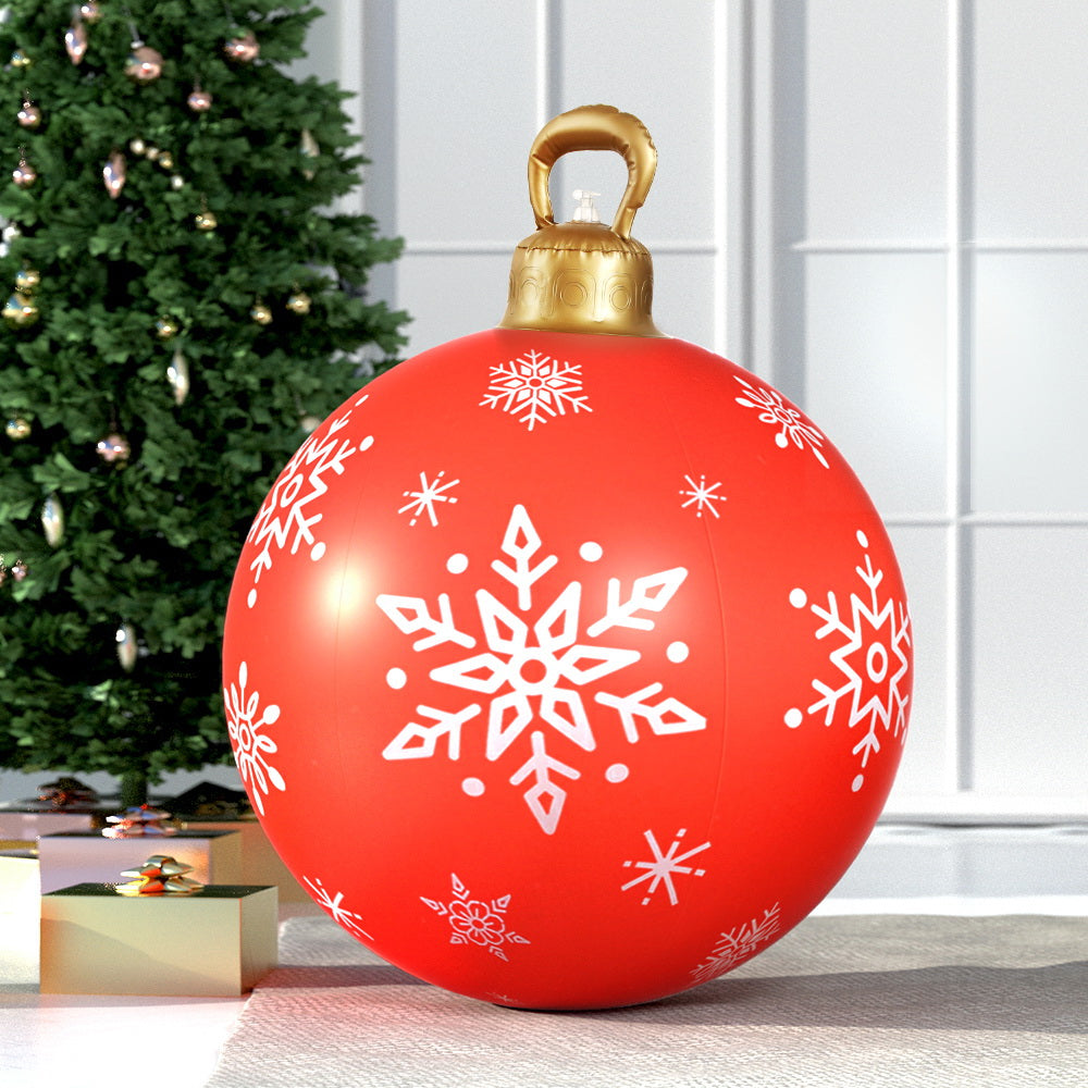 Jingle Jollys Christmas Inflatable Ball Bauble 60cm Outdoor Decoration Red-7