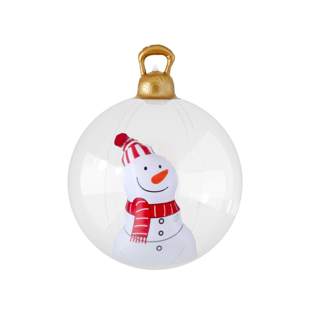 Jingle Jollys Christmas Inflatable Ball 60cm Snowman Decoration Giant Bauble-0