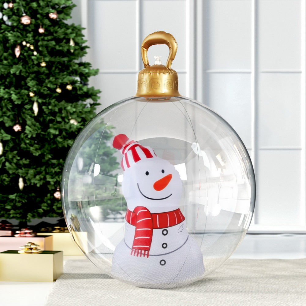 Jingle Jollys Christmas Inflatable Ball 60cm Snowman Decoration Giant Bauble-6