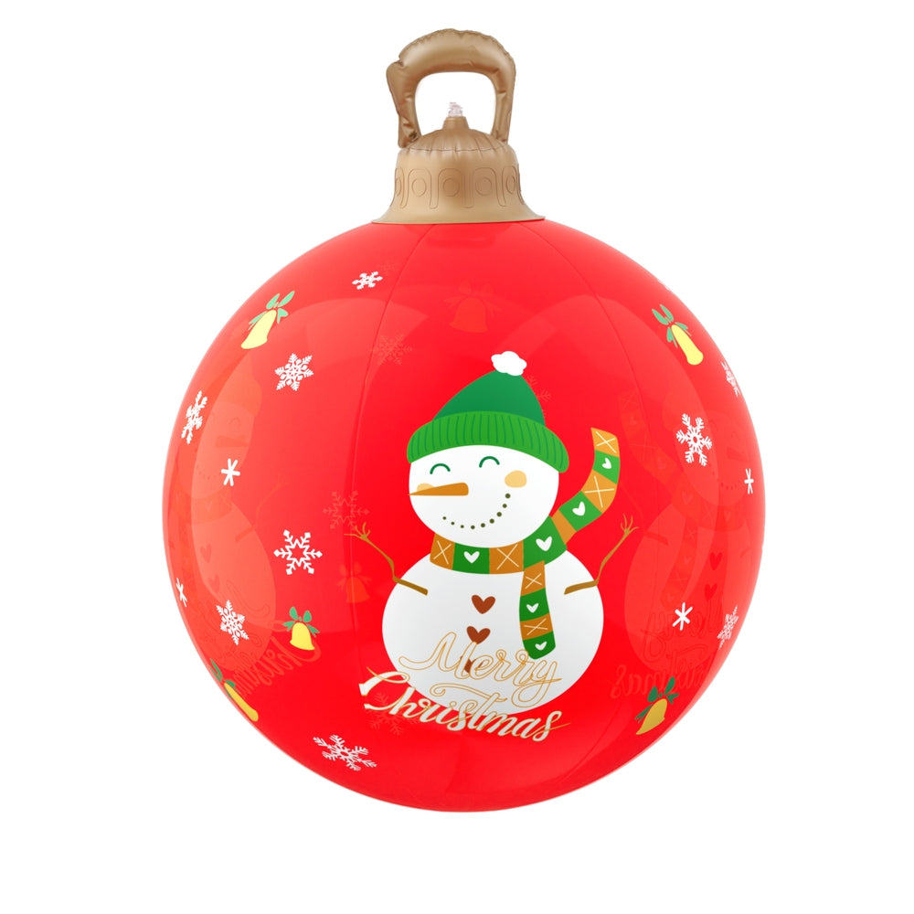 Jingle Jollys Christmas Inflatable Ball 60cm Illuminated Led Snowman Xmas Decor-2