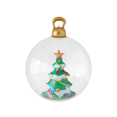 Jingle Jollys Christmas Inflatable Ball 60cm Tree Decoration Giant Bauble Clear-0