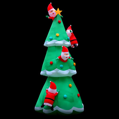 Jingle Jollys Christmas Inflatable Santa Tree 5M Illuminated Decorations-0