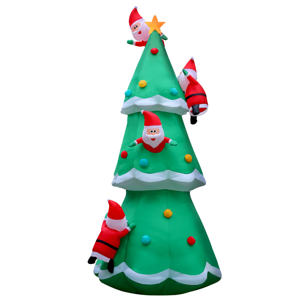 Jingle Jollys Christmas Inflatable Santa Tree 5M Illuminated Decorations-2