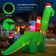 Jingle Jollys Christmas Inflatable Santa Dinosaur 3.8M Illuminated Decorations-3