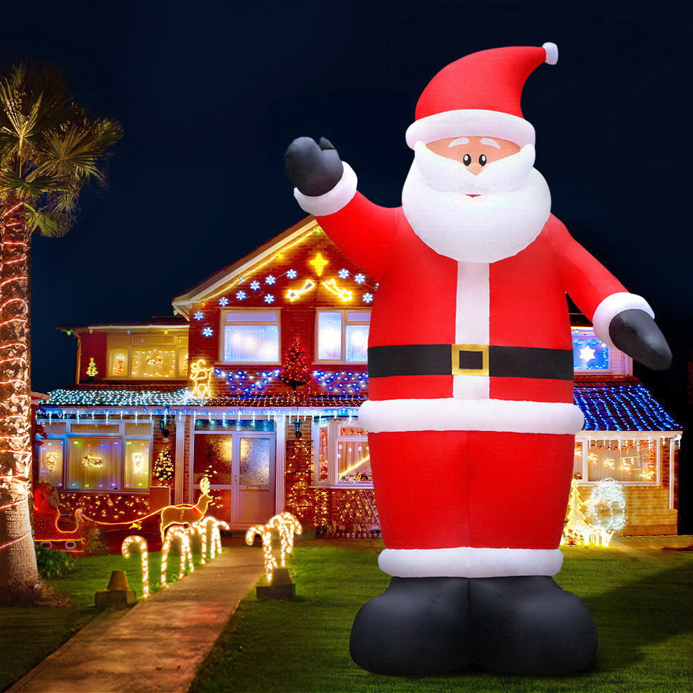 Jingle Jollys Christmas Inflatable Santa 5M Illuminated Decorations-7