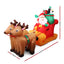 Jingle Jollys Christmas Inflatable Santa Sleigh 2.2M Illuminated Decorations-1