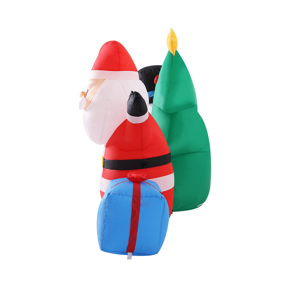 Jingle Jollys Christmas Inflatable Tree Snowman 2.7M Illuminated Decorations-3