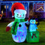 Jingle Jollys Christmas Inflatable Snowman 1.8M Illuminated Decorations-7