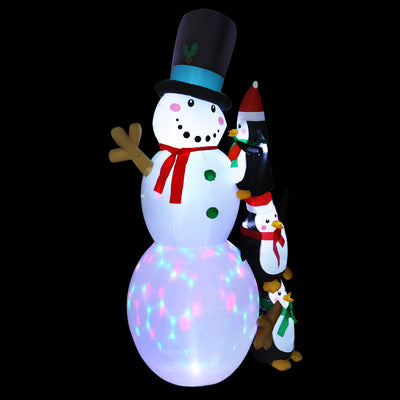 Jingle Jollys Christmas Inflatable Snowman 2.4M Illuminated Decorations-0