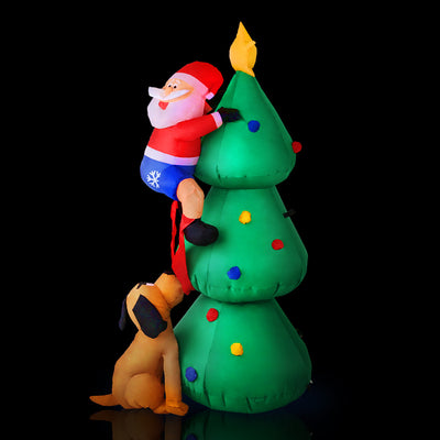 Jingle Jollys Christmas Inflatable Santa Tree 1.8M Illuminated Decorations-0