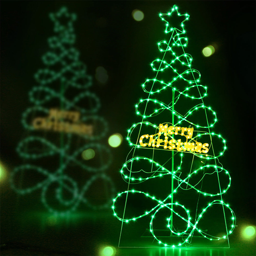 1.7M Christmas Tree 230 LED RGB Motif Lights Jingle Jollys-6