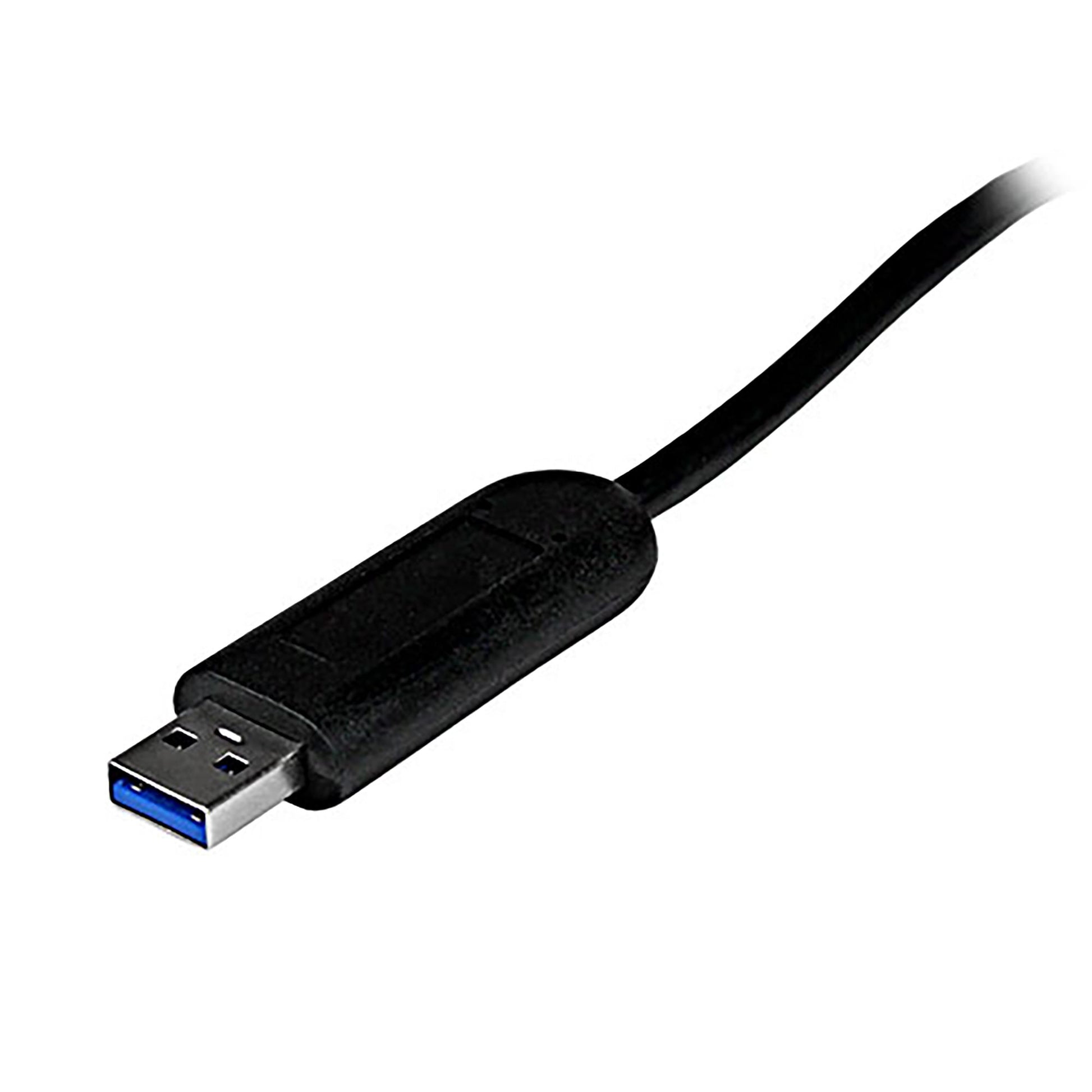 StarTech.com 4 Port Portable SuperSpeed USB 3.0 Hub with Built-in Cable~4 Port Portable SuperSpeed USB 3.0 Hub with Built-in Cable - 5Gbps-2