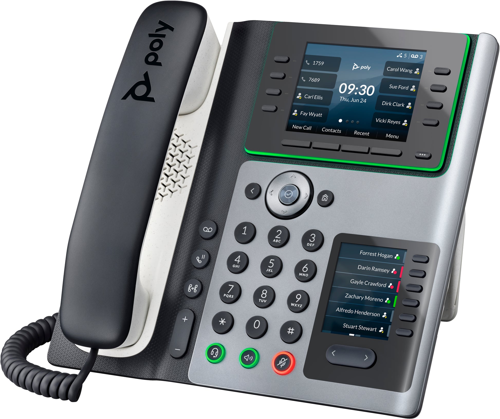 POLY Edge E450 IP Phone and PoE-enabled-1