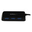 StarTech.com Portable 4 Port SuperSpeed Mini USB 3.0 Hub - Black~Portable 4 Port SuperSpeed Mini USB 3.0 Hub - 5Gbps - Black-1