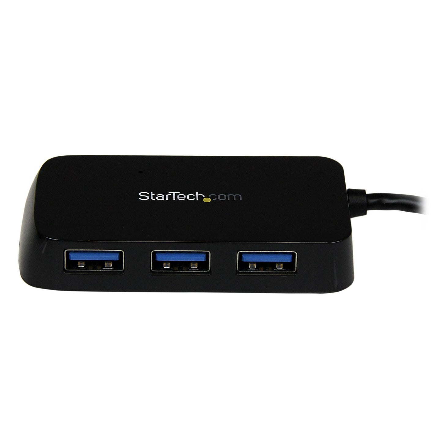 StarTech.com Portable 4 Port SuperSpeed Mini USB 3.0 Hub - Black~Portable 4 Port SuperSpeed Mini USB 3.0 Hub - 5Gbps - Black-1